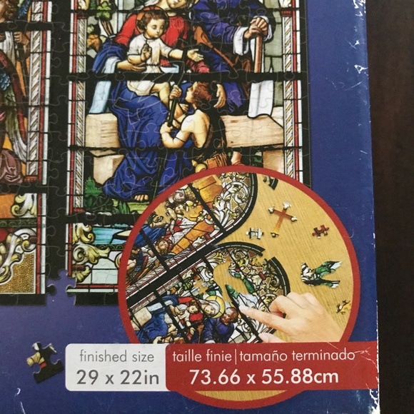 Paper House Puzzle Shapes 500 Piece Stained Glass Church Windows - Picture 5 of 7